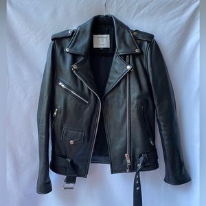 Easy Rider Black Understated Leather Jacket | Like New | Free People